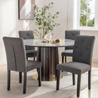 Javlergo Lot de 4 chaises de salle à manger rembourrées, chaise de salle à manger en tissu ou similicuir avec pieds en métal