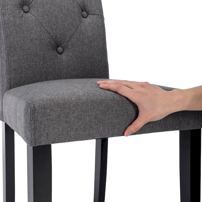 Javlergo Lot de 4 chaises de salle à manger rembourrées, chaise de salle à manger en tissu ou similicuir avec pieds en métal
