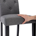 Javlergo Lot de 4 chaises de salle à manger rembourrées, chaise de salle à manger en tissu ou similicuir avec pieds en métal