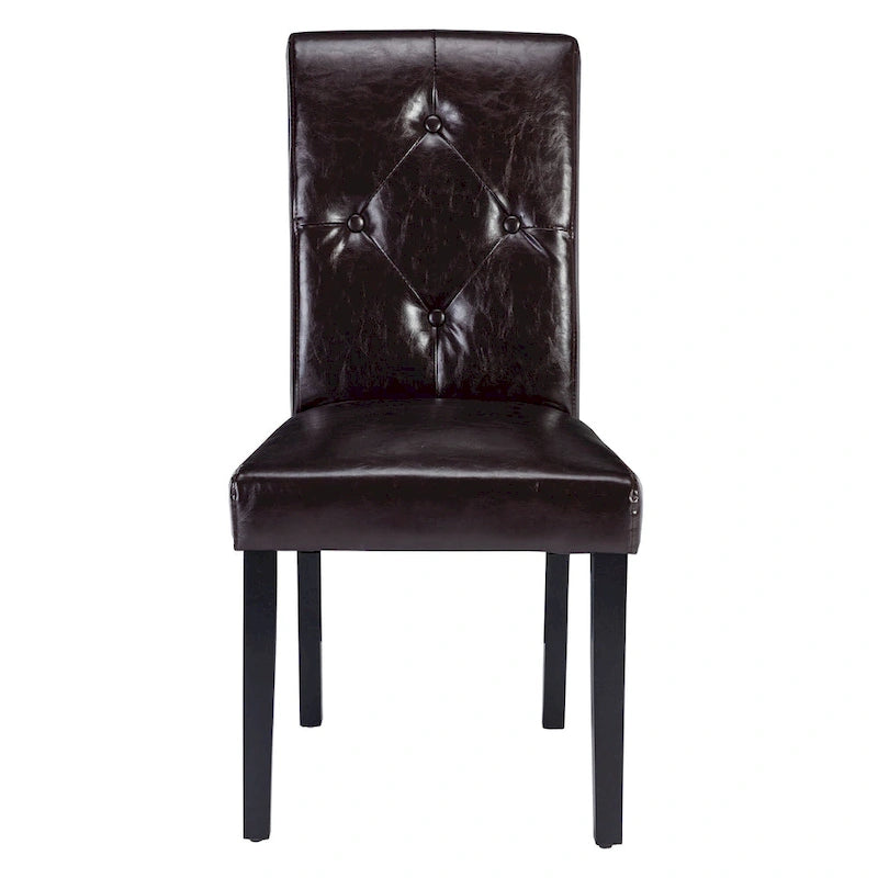 Javlergo Lot de 4 chaises de salle à manger rembourrées, chaise de salle à manger en tissu ou similicuir avec pieds en métal