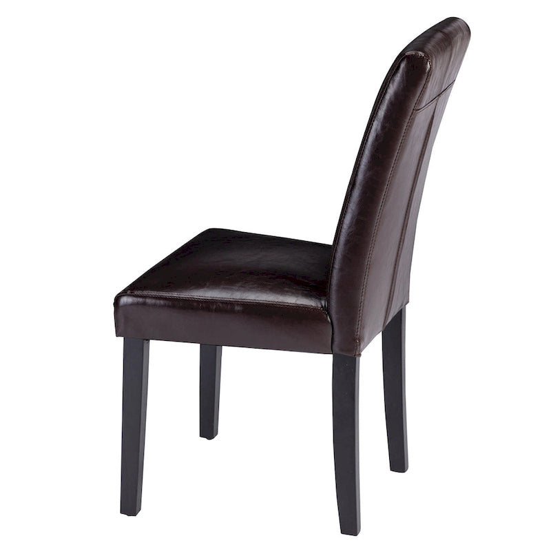 Javlergo Lot de 4 chaises de salle à manger rembourrées, chaise de salle à manger en tissu ou similicuir avec pieds en métal