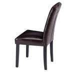 Javlergo Lot de 4 chaises de salle à manger rembourrées, chaise de salle à manger en tissu ou similicuir avec pieds en métal