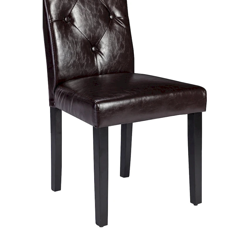 Javlergo Lot de 4 chaises de salle à manger rembourrées, chaise de salle à manger en tissu ou similicuir avec pieds en métal