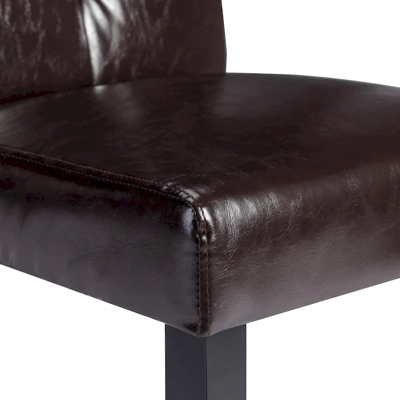 Javlergo Lot de 4 chaises de salle à manger rembourrées, chaise de salle à manger en tissu ou similicuir avec pieds en métal