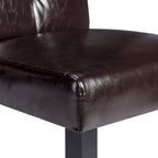 Javlergo Lot de 4 chaises de salle à manger rembourrées, chaise de salle à manger en tissu ou similicuir avec pieds en métal