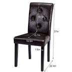 Javlergo Lot de 4 chaises de salle à manger rembourrées, chaise de salle à manger en tissu ou similicuir avec pieds en métal