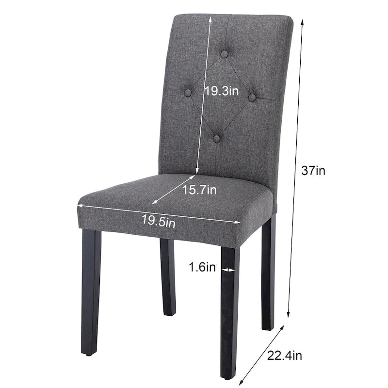 Javlergo Lot de 4 chaises de salle à manger rembourrées, chaise de salle à manger en tissu ou similicuir avec pieds en métal