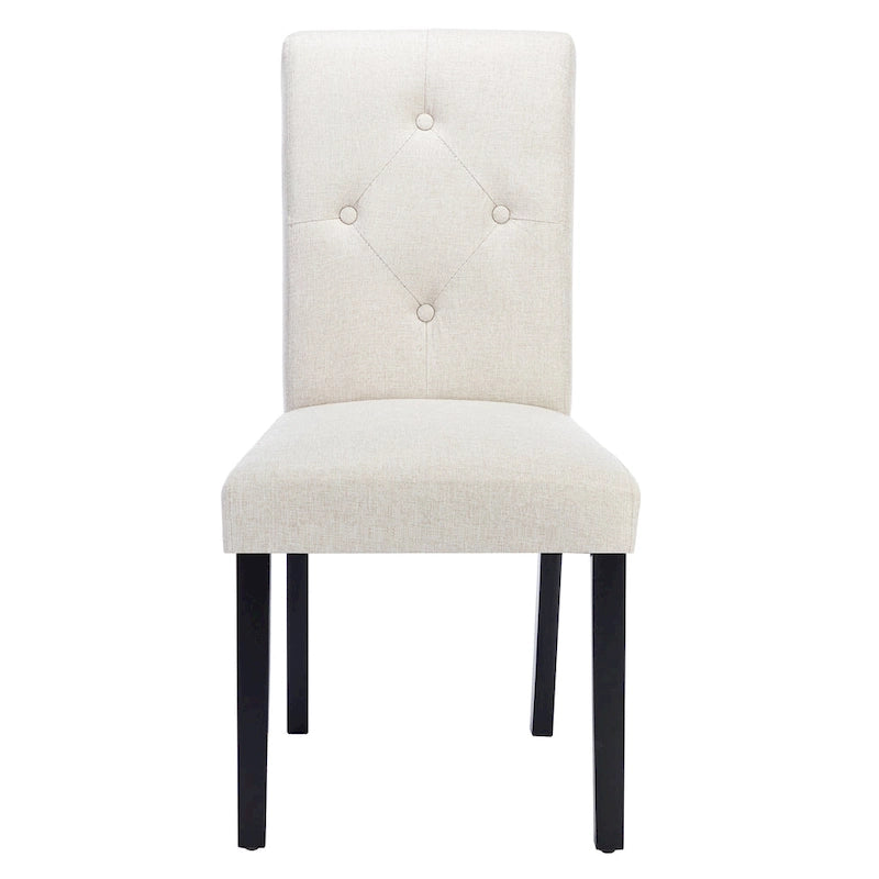 Javlergo Lot de 4 chaises de salle à manger rembourrées, chaise de salle à manger en tissu ou similicuir avec pieds en métal