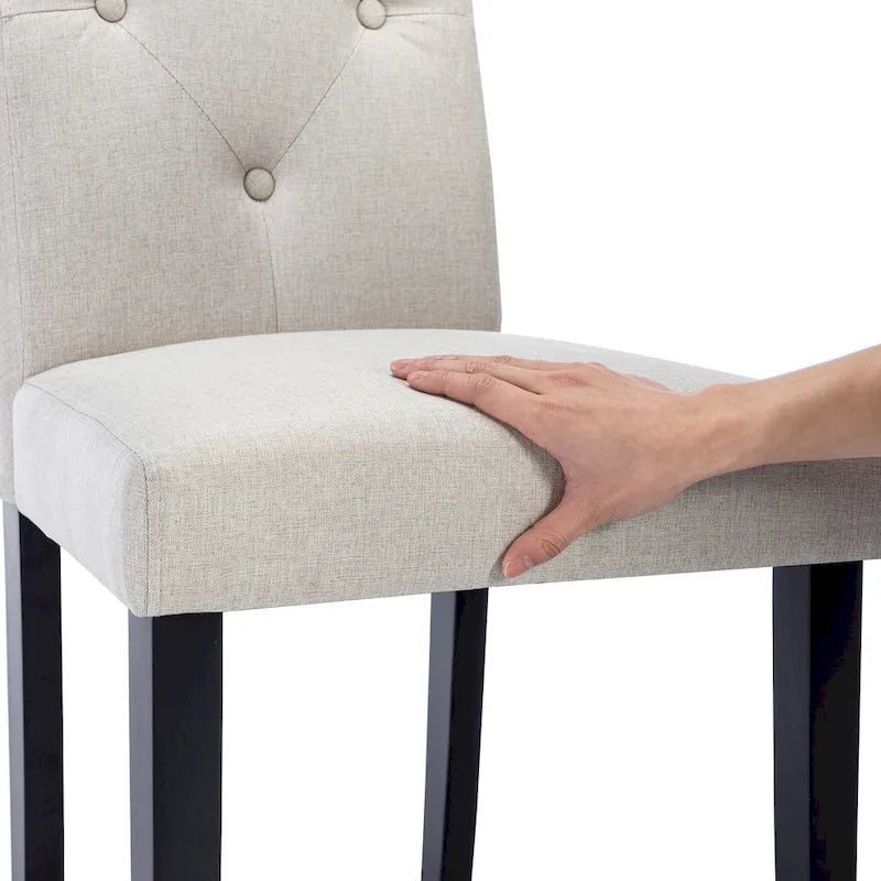 Javlergo Lot de 4 chaises de salle à manger rembourrées, chaise de salle à manger en tissu ou similicuir avec pieds en métal