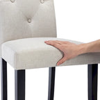 Javlergo Lot de 4 chaises de salle à manger rembourrées, chaise de salle à manger en tissu ou similicuir avec pieds en métal