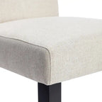Javlergo Lot de 4 chaises de salle à manger rembourrées, chaise de salle à manger en tissu ou similicuir avec pieds en métal