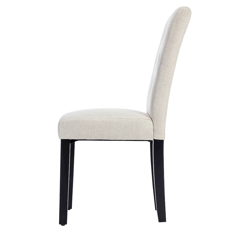 Javlergo Lot de 4 chaises de salle à manger rembourrées, chaise de salle à manger en tissu ou similicuir avec pieds en métal