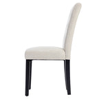 Javlergo Lot de 4 chaises de salle à manger rembourrées, chaise de salle à manger en tissu ou similicuir avec pieds en métal