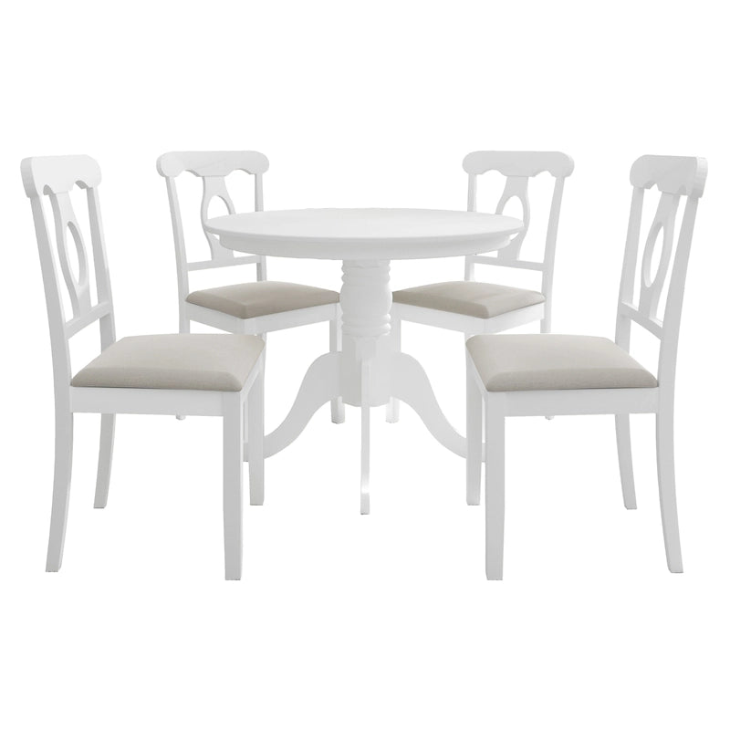 Ensemble de salle à manger en bois 5 pièces Mid-Century CraftPorch