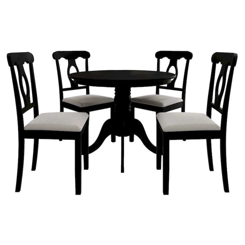 Ensemble de salle à manger en bois 5 pièces Mid-Century CraftPorch