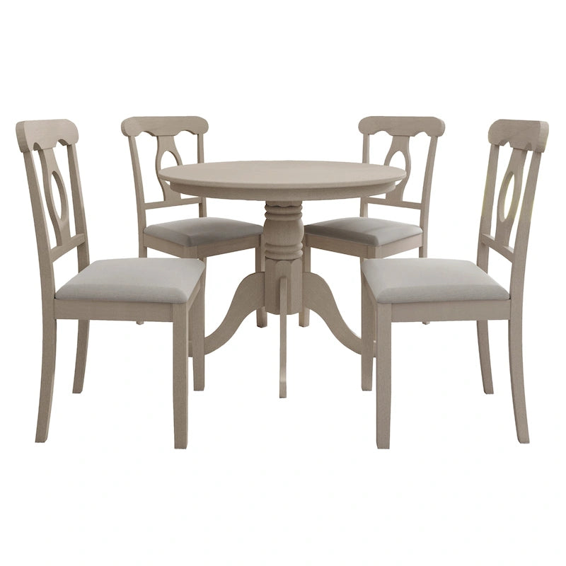 Ensemble de salle à manger en bois 5 pièces Mid-Century CraftPorch