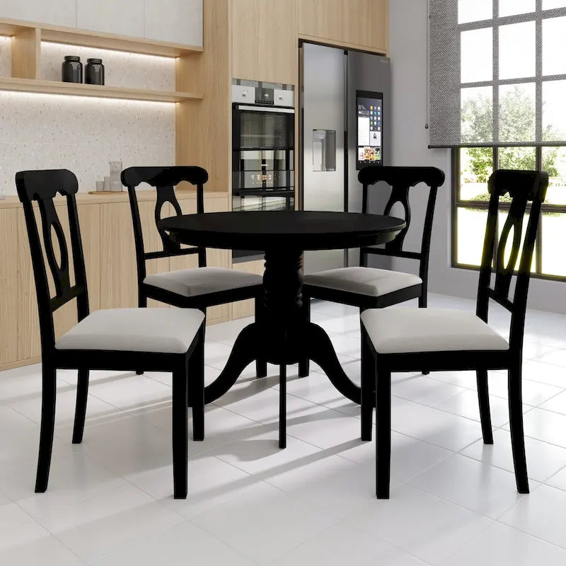 Ensemble de salle à manger en bois 5 pièces Mid-Century CraftPorch