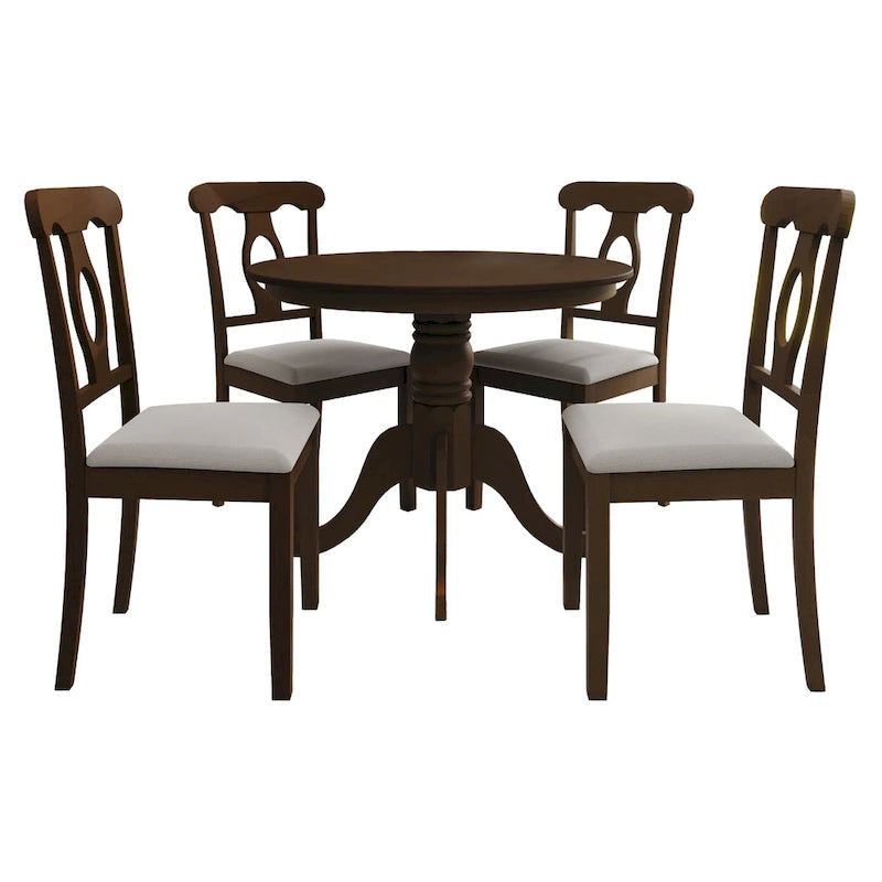 Ensemble de salle à manger en bois 5 pièces Mid-Century CraftPorch