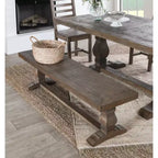 Banc de salle à manger en bois Christopher Knight Home Classic Gianna Farmhouse 66 po