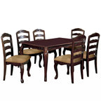 Ensemble de 2 chaises de salle à manger, finition noyer foncé de style transitionnel, en bois massif, pour cuisine et salle à manger, chaises à dossier échelle