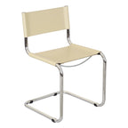 Chaise d'appoint Cantilever Breuer Chair Company Mart Stam avec cadre chromé (divers coloris de cuir reconstitué)