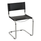 Chaise d'appoint Cantilever Breuer Chair Company Mart Stam avec cadre chromé (divers coloris de cuir reconstitué)