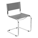 Chaise d'appoint Cantilever Breuer Chair Company Mart Stam avec cadre chromé (divers coloris de cuir reconstitué)