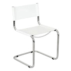 Chaise d'appoint Cantilever Breuer Chair Company Mart Stam avec cadre chromé (divers coloris de cuir reconstitué)