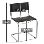 Chaise d'appoint Cantilever Breuer Chair Company Mart Stam avec cadre chromé (divers coloris de cuir reconstitué)