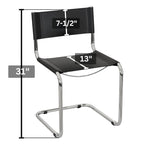 Chaise d'appoint Cantilever Breuer Chair Company Mart Stam avec cadre chromé (divers coloris de cuir reconstitué)