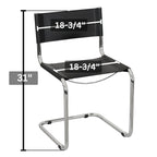 Chaise d'appoint Cantilever Breuer Chair Company Mart Stam avec cadre chromé (divers coloris de cuir reconstitué)