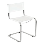 Chaise d'appoint Cantilever Breuer Chair Company Mart Stam avec cadre chromé (divers coloris de cuir reconstitué)