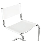 Chaise d'appoint Cantilever Breuer Chair Company Mart Stam avec cadre chromé (divers coloris de cuir reconstitué)