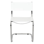 Chaise d'appoint Cantilever Breuer Chair Company Mart Stam avec cadre chromé (divers coloris de cuir reconstitué)