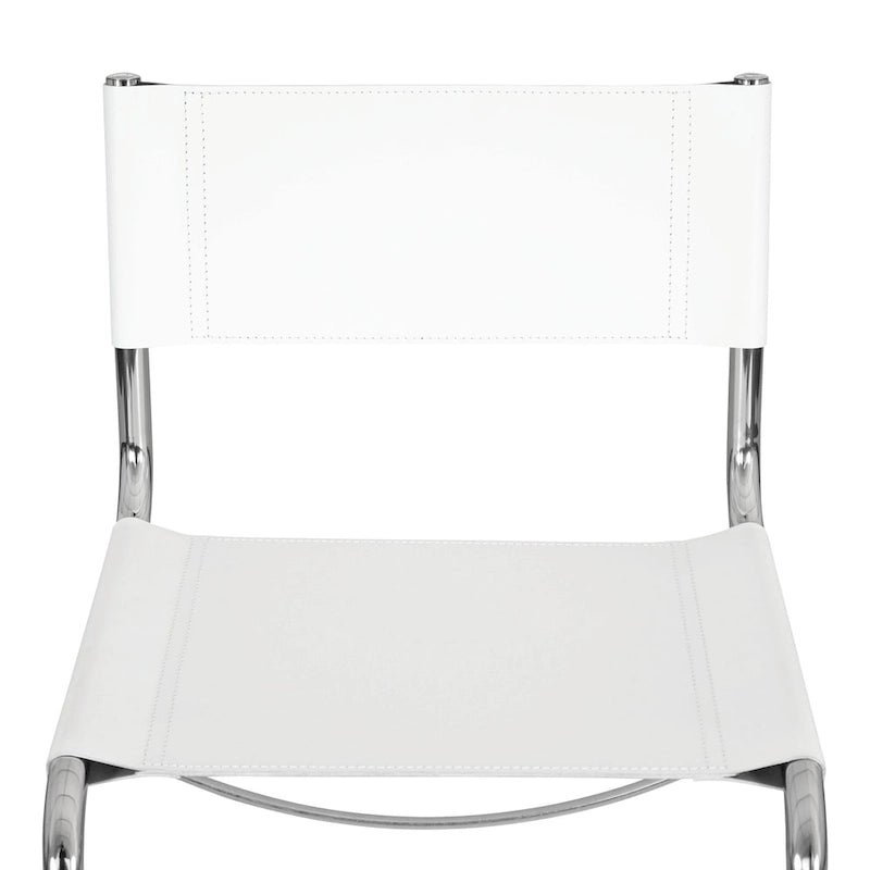 Chaise d'appoint Cantilever Breuer Chair Company Mart Stam avec cadre chromé (divers coloris de cuir reconstitué)