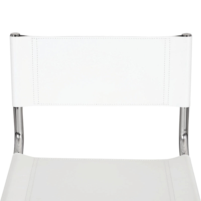 Chaise d'appoint Cantilever Breuer Chair Company Mart Stam avec cadre chromé (divers coloris de cuir reconstitué)
