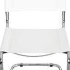 Chaise d'appoint Cantilever Breuer Chair Company Mart Stam avec cadre chromé (divers coloris de cuir reconstitué)