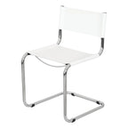 Chaise d'appoint Cantilever Breuer Chair Company Mart Stam avec cadre chromé (divers coloris de cuir reconstitué)