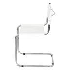 Chaise d'appoint Cantilever Breuer Chair Company Mart Stam avec cadre chromé (divers coloris de cuir reconstitué)