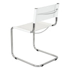 Chaise d'appoint Cantilever Breuer Chair Company Mart Stam avec cadre chromé (divers coloris de cuir reconstitué)