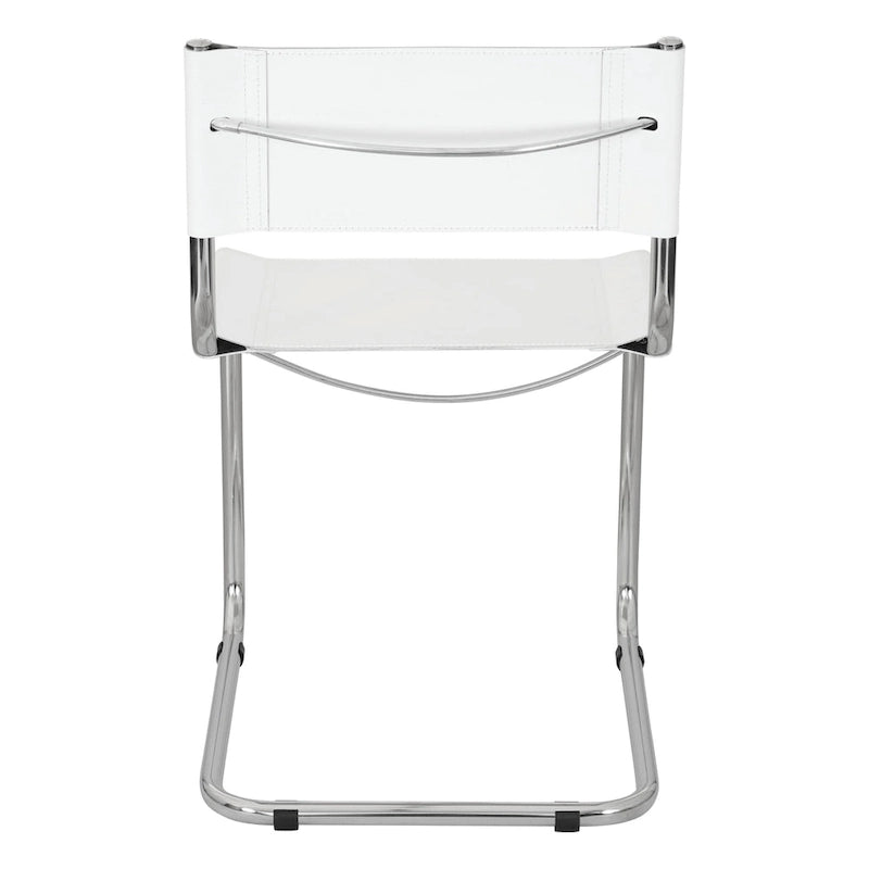 Chaise d'appoint Cantilever Breuer Chair Company Mart Stam avec cadre chromé (divers coloris de cuir reconstitué)