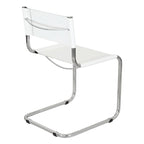 Chaise d'appoint Cantilever Breuer Chair Company Mart Stam avec cadre chromé (divers coloris de cuir reconstitué)