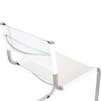 Chaise d'appoint Cantilever Breuer Chair Company Mart Stam avec cadre chromé (divers coloris de cuir reconstitué)