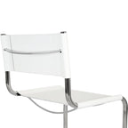 Chaise d'appoint Cantilever Breuer Chair Company Mart Stam avec cadre chromé (divers coloris de cuir reconstitué)