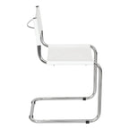 Chaise d'appoint Cantilever Breuer Chair Company Mart Stam avec cadre chromé (divers coloris de cuir reconstitué)
