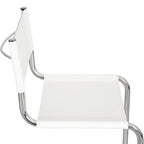 Chaise d'appoint Cantilever Breuer Chair Company Mart Stam avec cadre chromé (divers coloris de cuir reconstitué)
