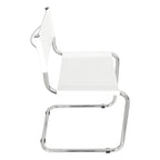 Chaise d'appoint Cantilever Breuer Chair Company Mart Stam avec cadre chromé (divers coloris de cuir reconstitué)