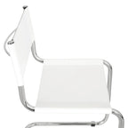 Chaise d'appoint Cantilever Breuer Chair Company Mart Stam avec cadre chromé (divers coloris de cuir reconstitué)