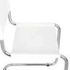 Chaise d'appoint Cantilever Breuer Chair Company Mart Stam avec cadre chromé (divers coloris de cuir reconstitué)