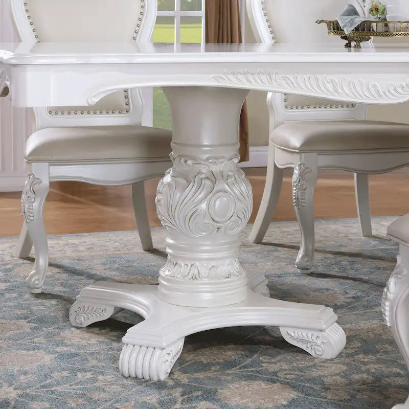 Ensemble de salle à manger extensible 9 pièces en bois massif traditionnel Eugene Furniture of America